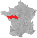 Kort over vinregion Anjour