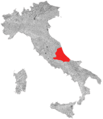 Kort over vinregion Trebbiano d'Abruzzo
