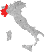Kort over vinregion Coste della Sesia