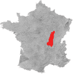 Kort over vinregion Côtes de Brouilly